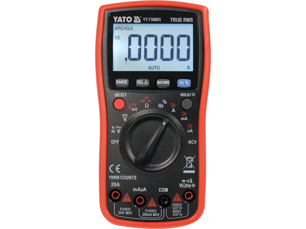 YATO Multimetr digitální TRUE RMS, LCD