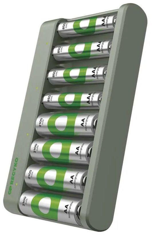 Nabíječka baterií GP Eco E821 + 4× AA 2100 + 4× AAA 850 B50829