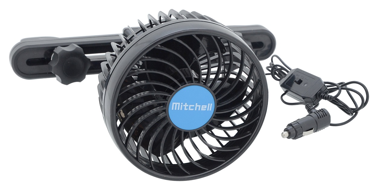 COMPASS Ventilátor MITCHELL 12V na opěrku hlavy 07214
