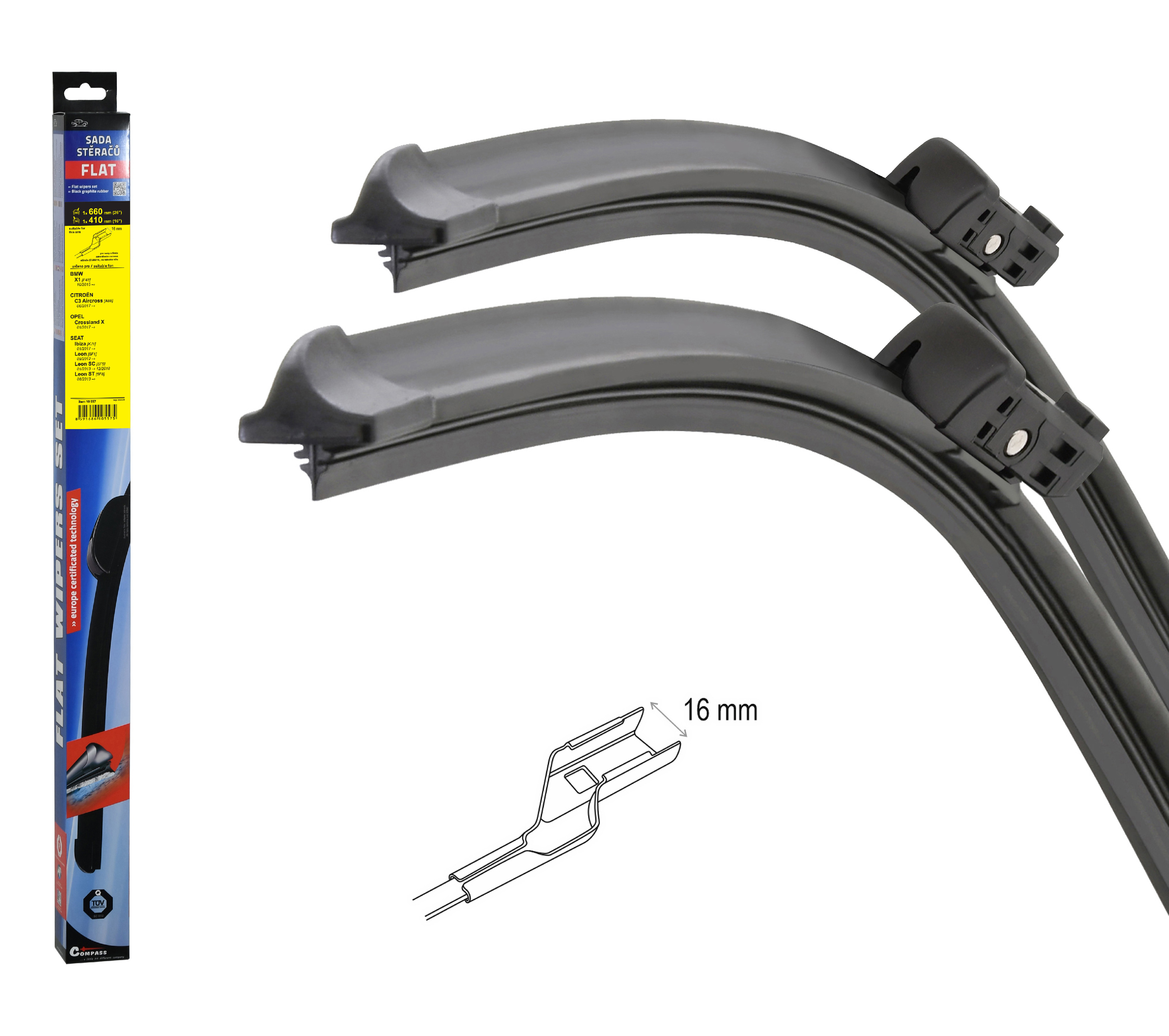 Compass Flat Set Cube16 660+410 mm 10557