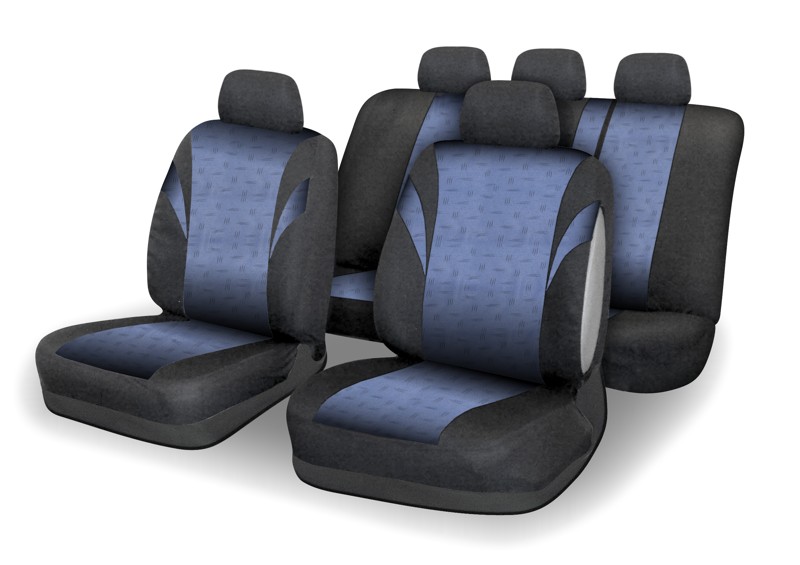 COMPASS Potahy sedadel sada 9ks POLY modré AIRBAG