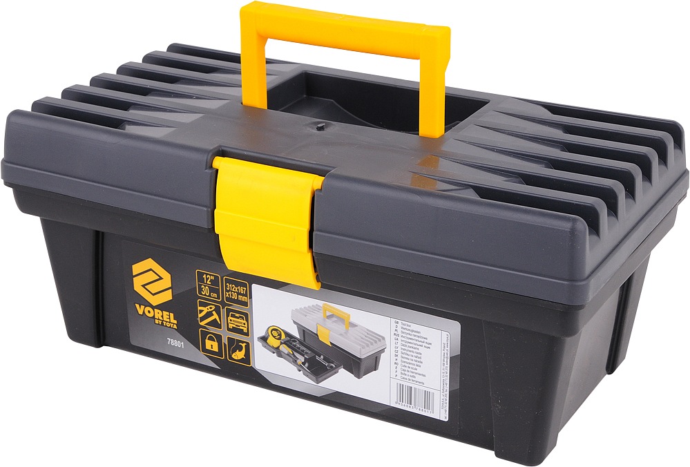 VOREL Box na nářadí plastový 12" 1 zámek 30cm TO-78801