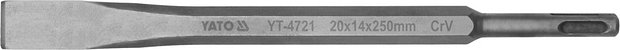 Sekáč SDS+ plochý 20 x 14 x 250 mm CrV YT-4721