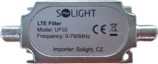 Solight pásmový LTE filtr, rozsah 0-790MHz, max. 60. kanál DvB-T