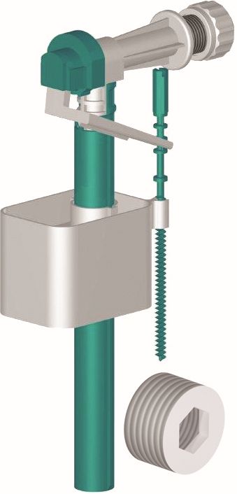 Ventil napouštěcí boční WC TNV 4-B 3/8" s redukcí (membránový)