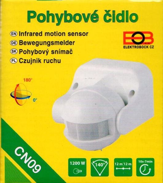 ELEKTROBOCK Čidlo pohybové CN09 - bílé