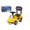 Odrážedlo auto plast žluté výška sedadla 20cm v krabici 48x23,5x22,5cm 12-35m