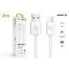 Datový kabel ALIGATOR 2A USB-C 2m, bílý