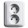 Zásuvka dvojnásobná TANGO bílá