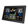 Solight meteostanice, XL barevný LCD, teplota, vlhkost, tlak, RCC, černá - TE81XL