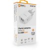 Chytrá síťová nabíječka ALIGATOR 2.4A, 2xUSB, smart IC, bílá