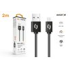 Datový a nabíjecí kabel ALIGATOR 2A micro USB 2m, černý