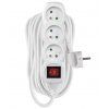 Prodlužovací kabel 10 m / 3 zásuvky / s vypínačem / bílý / PVC / 1 mm2 P1310