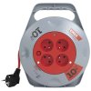 Prodlužovací kabel na bubnu 10 m / 4 zásuvky / červený / PVC / 230 V / 1 mm2  P19410N