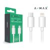 Datový a nabíjecí kabel A-MAX USB-C/Lightning 1,2m, bílý