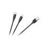 Kabel CABLETECH KPO3944 USB - USB-C/Lightning 1m Black