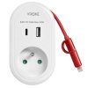 Adaptér ORNO VIRONE CS-2 230V s USB-C+A nabíječkou a kabelem USB-C + Lightning