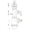 Sifon dřez A441-P s přípojkou