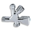 Novaservis kombinovaný roháček s ventilem pro pračku 3/8"X1/2"X3/4" CF5104