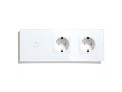 Jednoduchý vypínač s dvojitou zásuvkou