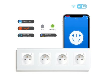 Čtyřnásobná Chytrá WiFi zásuvka
