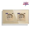 Dvojitá zásuvka s USB a USB-C