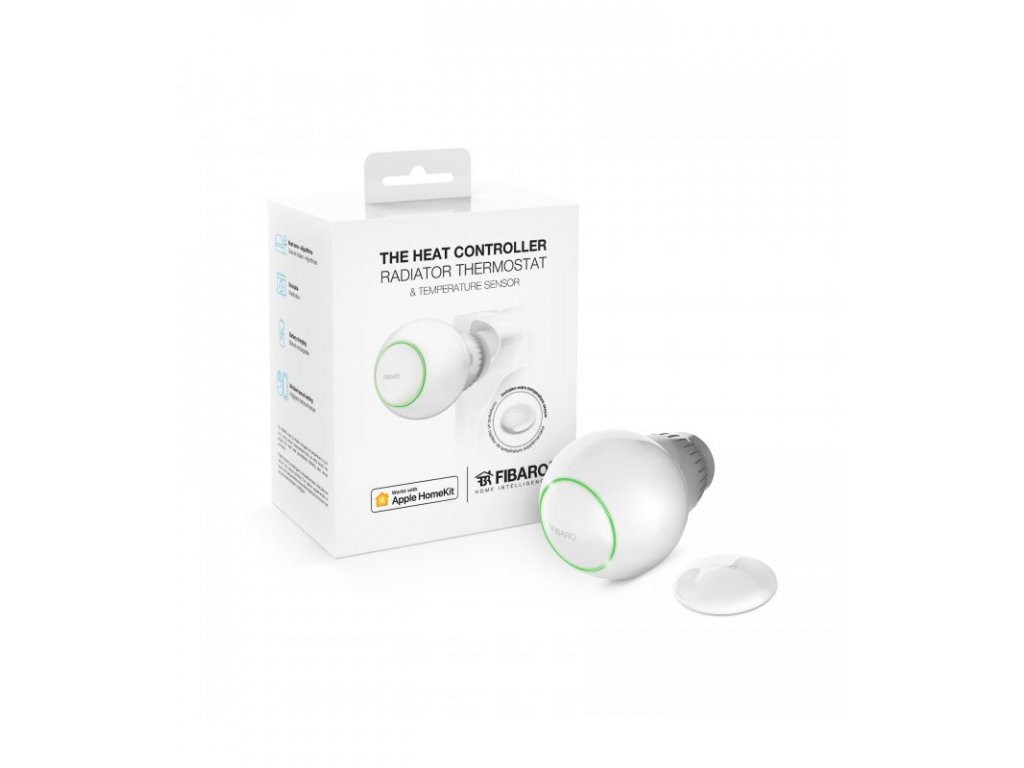 HomeKit termostatická hlavica s teplotným senzorom - FIBARO The Heat Controller Starter Pack HomeKit