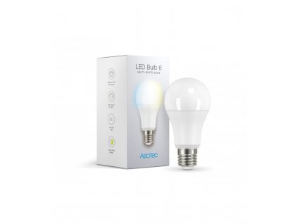 Biela žiarovka - AEOTEC LED Bulb 6 Multi-White (ZWA001-C), E27