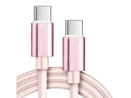 Rýchlonabíjací a dátový kábel Madvell USB-C 60W 1 až 2 metre ružová