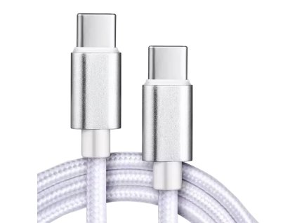 Rýchlonabíjací a dátový kábel Madvell USB-C 60W 1 až 2 metre strieborná
