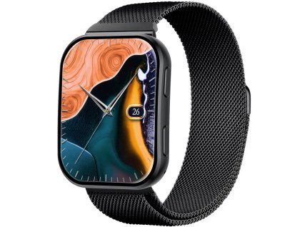 Madvell Venezia čierna s kovovým remienkom + silikónový