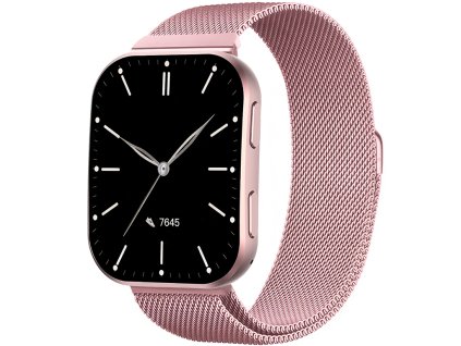 Madvell Venezia ružová s kovovým remienkom + silikónový