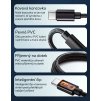 Rýchlonabíjací a dátový kábel Madvell USB-C 60W 1 až 2 metre strieborná