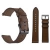 Kožený remienok tmavohnedý s čiernym zapínaním 22 mm