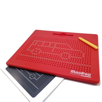 Magnetická kreslící tabulka MAGPAD Big 714 kuliček, Barva Červená