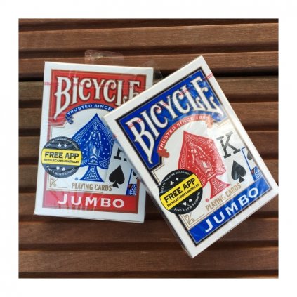 Hrací karty Bicycle Rider Back International Jumbo Index, Barva Modrá