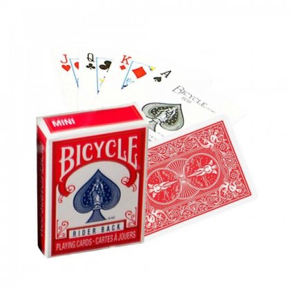 Hrací karty Bicycle Mini, Barva Červená