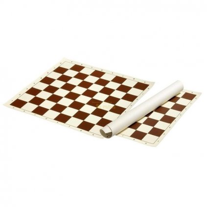 Šachové plátno hnědé, pole 58 mm