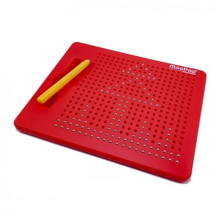 Magnetická kreslící tabulka Magpad - Medium 380 kuliček, Barva Červená - Poškozený obal