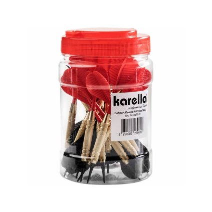 Šipky soft Karella 24 ks v boxu 17 g Brass