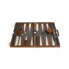 Backgammon Piping Brown 46x30 cm