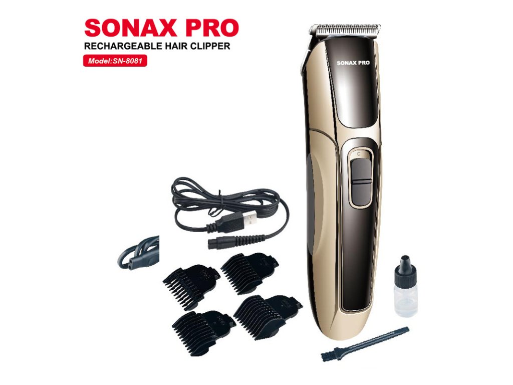 SONAX PRO Electric Hair Clipper Rechargeable Hair Trimmer Shaver Razor Cordless Hair Cutting Low Noise for
