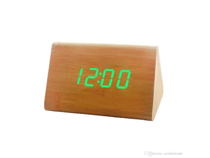 creative led wooden triangle clock intelligent