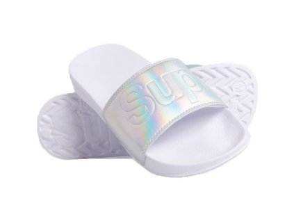 superdry wf310007a silverholographic superdry pool slide 2