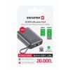 SWISSTEN POWER BANK SPACE 20000 mAh 45W S INTEGROVANÝM KABELEM USB-C STŘÍBRNÁ