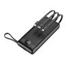 Veger Powerbank C20 (W2047 / W2059) 20000 mAh with built-in Micro-USB cables / Type C / Lightning black