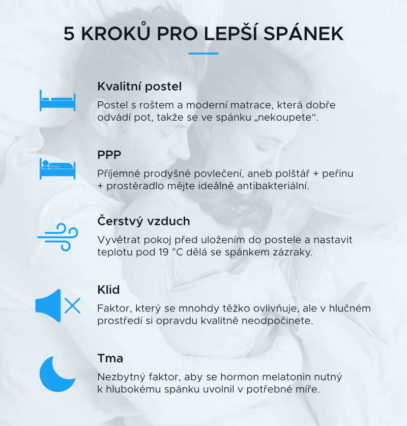 5 kroků pro lepší spánek