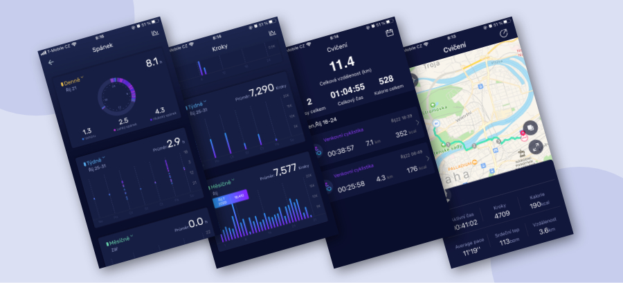 Smartomat Squarz X GPS screeny mobilní aplikace