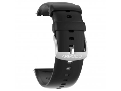 Black silicon strap+silver buckle