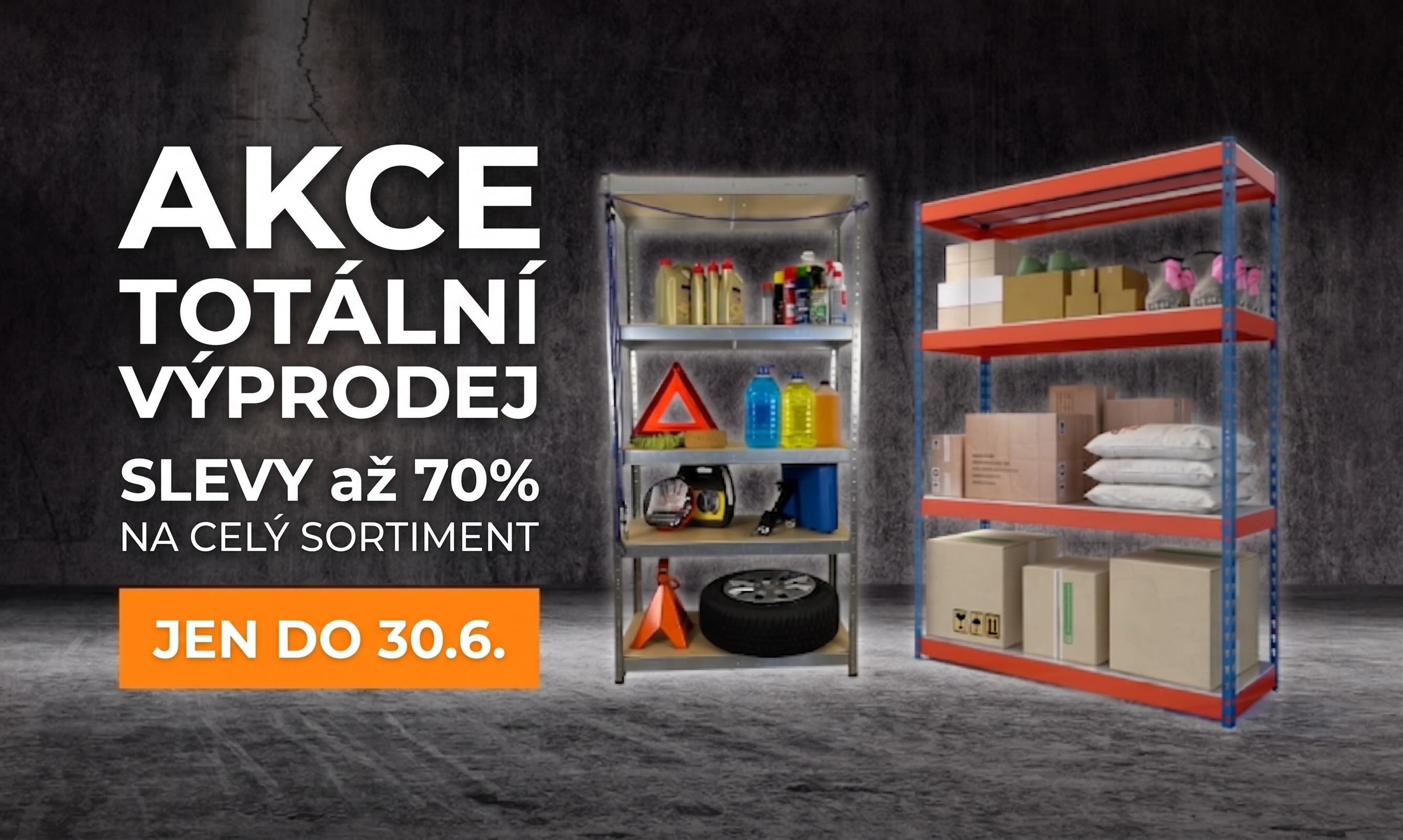 Široký výběr regálů